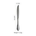 Coltello da tavola in acciaio inox con motivo europeo in rilievo, lungo 24,2 cm - Coltello da Tavola