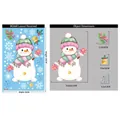 Christmas snowman window static sticker with snowflakes and berries for holiday decor - BQ468 Snowman with Scarf