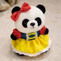 Panda-Plüschtier im Schneewittchen-Prinzessinnenkleid mit großer roter Satinschleife - Lolita Prinzessin Kleid Stil