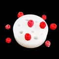 Stampo in silicone bianco lampone per cioccolato, fondente e decorazione in resina - 17-765 (Lampone Rotondo) / Bianco Trasparente