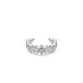 Elegant S925 sterling silver ear cuff featuring micro-pave star shapes and cubic zirconia - 925 Silver / Star Rhinestone Silver (RHE676S)