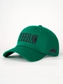 Dettaglio del ricamo YEEHAW e della silhouette da cowboy su berretto da baseball verde - Taglia unica / verde oliva