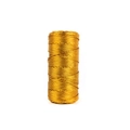 Roll of 1.5mm golden metallic twine for gift wrapping and DIY crafts on white background - Gold