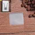 Patch quadrata autoadesiva trasparente con trama a griglia per confezioni di gioielli - Sacchetto di Immagazzinaggio della Collana di 37X42mm