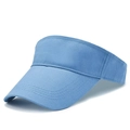 Light blue breathable canvas sun visor hat with reinforced stitching for outdoor sports - Sky Blue