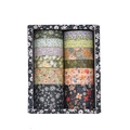 Set of 12 floral washi tapes featuring daisy and wild flower patterns for DIY journals - 12 Rolls Set / Verdant Oblivion