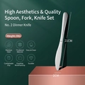 Stainless steel dinner knife, 21cm length and 59g weight, sleek western tableware - Dinner Knife