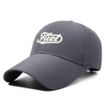 Dark gray breathable mesh baseball cap with long brim and Fuel embroidery for sports - Adjustable / Dark Gray