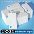 Single pack pure water wet wipe with white non-woven cloth and 6x14cm packaging - White Pure Water Style / White