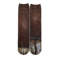 Unisex 3D animal paw print socks featuring a realistic brown horse hoof pattern - Cow Hooves
