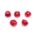 Set of five red metal snowflake bells with top loops for Christmas tree decoration - Red Metal Bells - 5pcs