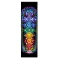 Detailed top view of skateboard grip tape with colorful Seven Chakras Mandala artwork - Style 20 / 40x150cm