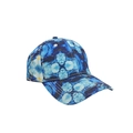 Baseball cap featuring blue and gold abstract marble ink pattern for casual style - One Size Adjustable / 4# (Blue Abstract Texture)