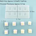Miniature toast and fried egg 8-cavity silicone mold for DIY chocolate and fondant - 9124-Egg Toast