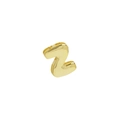 Polished 18k gold-plated brass bubble letter Z charm pendant for DIY bracelets - Gold Letter Z Pendant