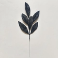 Ramo di pino artificiale con glitter neri scintillanti per decorazioni natalizie - Nero