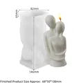 DIY silicone mold for romantic hugging couple candle and minimalist art sculpture - Style 1 Hugging Silhouette (Large)