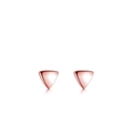 Minimalistische S925 Sterling Silber Dreieck Ohrstecker in poliertem Roségold-Finish - Roségold Dreieck