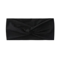 Black wide retro knotted headband for women, non-slip bohemian hair band hair accessories - Black