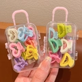Mini-Haarklammern in Macaron-Farben im Koffer-Geschenkkarton, bunte Clips für Mädchen - Herz + Halbmond Clips 20 Stk. Beutel