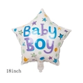 18-inch star-shaped Baby Boy foil balloon with colorful stars for baby shower party - 18 Inch Baby Boy Blue Star