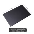 Rectangle 40x25cm black natural slate serving plate for sushi or steak with stone texture - Rectangular 40*25cm