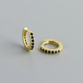 925 Silver / Black Zirconia (Gold)
