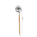 Bamboo handle stainless steel slotted spoon measuring 28cm long and 6.8cm wide - Bamboo Handle Slotted Spoon