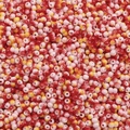 3mm rot gelb weiß verlaufende Glasperlen für kreativen DIY-Schmuck und Armbänder - 3mm 5g/Packung / Rot-Gelber Farbverlauf