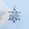Antique silver hollow sea turtle pendant in zinc alloy for DIY jewelry making - 18x25mm / Antique Silver Hollow Turtle