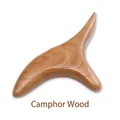 Ergonomic camphor wood massage tool with natural wood grain for body scraping therapy - Camphor Wood Triangle Bird Massager