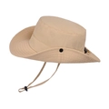 Cappello da sole outdoor kaki ad asciugatura rapida con tesa larga e cinturino regolabile - Cachi
