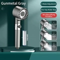 Soffione doccia grigio canna di fucile con 3 modalità e filtro acqua integrato - Soffione Singolo (Con Filtro) / Canna Di Fucile