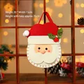 Weihnachts-Filz-Geschenktüte mit Weihnachtsmann Motiv 20x15cm für Süßigkeiten und Feste - Rundboden Geschenktüte [Weihnachtsmann]
