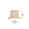 Vergoldeter 18k quadratischer Sternanhänger, 9,2 mm Größe für DIY-Schmuckherstellung - DZ-1137-Gold Quadratisch Stern