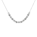 Silver leaf necklace with enamel leaf pendant featuring grey and black accents - Steel Black