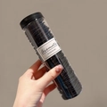 Jar of black spiral telephone cord hair ties with durable high elasticity for women - Black (100 Pcs/Can)