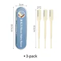 3-piece beige manual nose hair trimmer set with a portable blue storage case - 3PCS (with Storage Box)