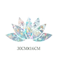 Detailed view of 30x16cm lotus shaped rainbow prism static cling window film sticker - RPS021 Static Sticker: Lotus