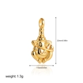 Detail of 18K gold Ganesha pendant showing dimensions 22mm by 11mm and 1.3g weight - GANESHA
