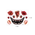 Halloween face tattoo sticker FL-012 with bloody mouth and wound scars for cosplay - Style FL-012 (Horror Mouth)