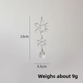 Adorno de copo de nieve de acrílico con acabado cristal y colgante de gota, 13cm - Cadena de Copo de Nieve Pequeña