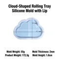 Molde de silicona en forma de nube para bandeja de resina DIY 17,1x12,3cm - Nube con Borde