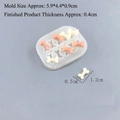 Stampo mini in silicone a forma di osso per fondente e cioccolato con misure - Osso a 10 Cavità (8722) / Chiaro