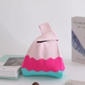 Borsa da polso in maglia a onde rosa e verde con chiusura a nodo per regali di nozze - Onda a contrasto rosa