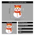 Cartoon snowman window sticker with red antlers and scarf for Christmas decor - Antler Snowman (30*30cm)