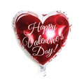 Palloncino a cuore rosso 18 pollici con scritta bianca Happy Valentine's Day a mano - Stile Grande Cuore Rosso San Valentino Rosso Bianco