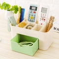 Organisateur de bureau avec tiroir vert menthe et compartiments pour cosmétiques - Vert