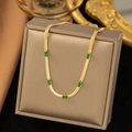 XLH182 Collana Smeraldo Oro