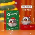 Christmas reindeer micro building block set NO.K152 with 190 pieces in festive packaging - Mini Christmas Penguin (190 PCS)